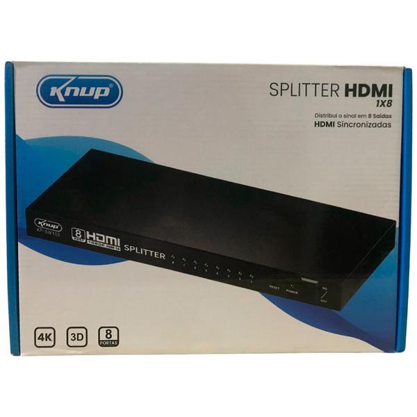 Imagem de Switch Splitter Distribuidor HDMI 8 Portas (1 Para 8 Portas de Saída HDMI), Conexões Para Multimídia KNUP - KP-SW100