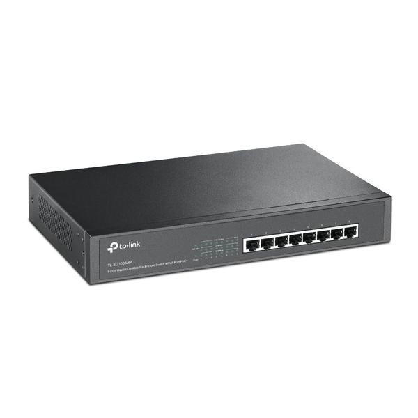 Imagem de Switch TP-Link Mesa/Rack Gigabit 8 Portas, Poe+, 10/100/1000Mbps - TL-SG1008MP