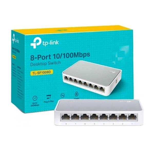 Imagem de Switch Tplink 8 Portas Tl-sf1008d 10/100mbps Hub com nf