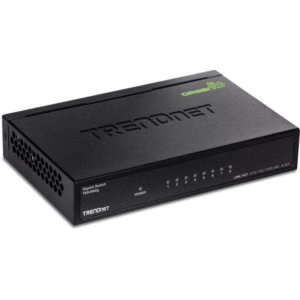 Imagem de Switch TRENDnet de 8 portas Gigabit GreenNet TEG-S82G preto