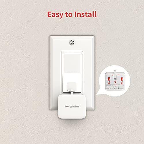 Imagem de SwitchBot Smart Switch Button Pusher - Sem fiação, aplicativo sem fio ou controle de temporizador, adicionar SwitchBot Hub compatível com Alexa, Google Home, HomePod, IFTTT