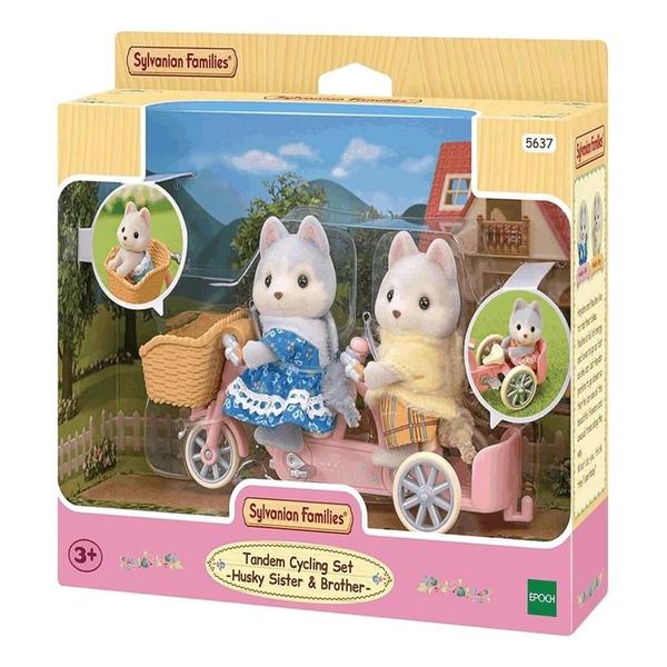 Imagem de Sylvanian Familie Conjunto Bicicleta Dupla Irmão Huskys 5637