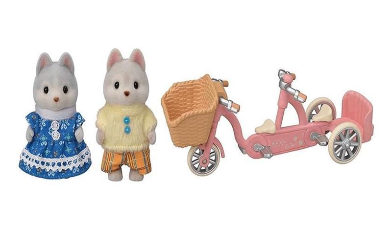 Imagem de Sylvanian Familie Conjunto Bicicleta Dupla Irmão Huskys 5637