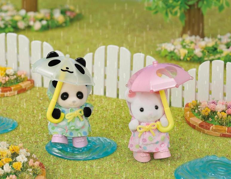 Imagem de Sylvanian Families Amigos Do Jardim Da Infância Caminhando Na Chuva com Acessórios Epoch 2 Bo