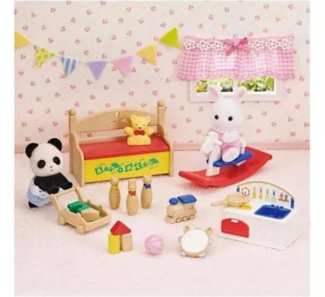 Imagem de Sylvanian Families Caixa Brinquedos Bebe Coelho Neve E Panda