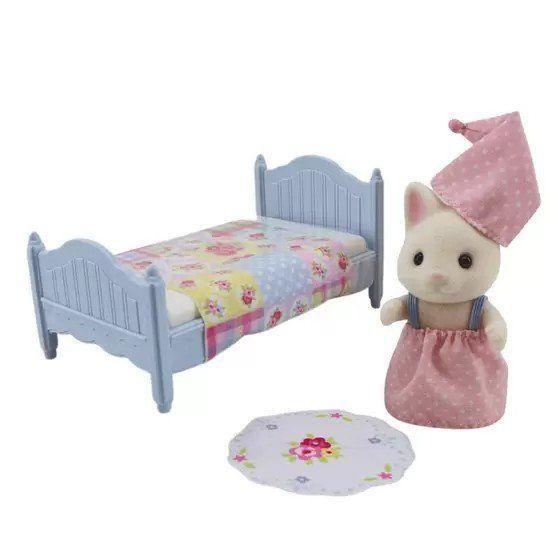 Imagem de Sylvanian Families Conjunro Cama Menina Gato Primavera R.5681 Epoch Magia