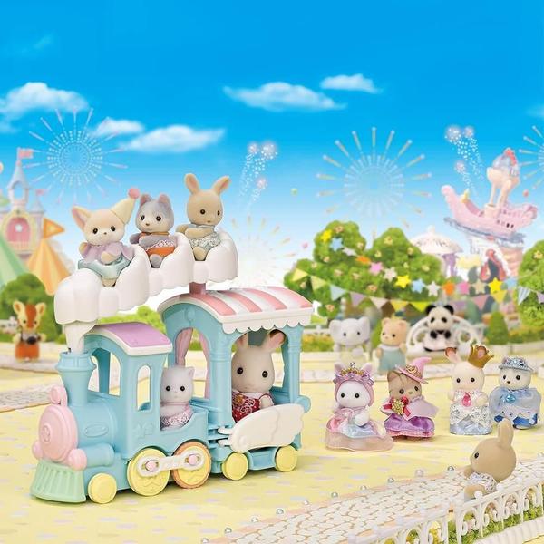 Sylvanian families trem arco iris com nuvem flutuante epoch Imagem de Sylvanian families trem arco iris com nuvem flutuante epoch