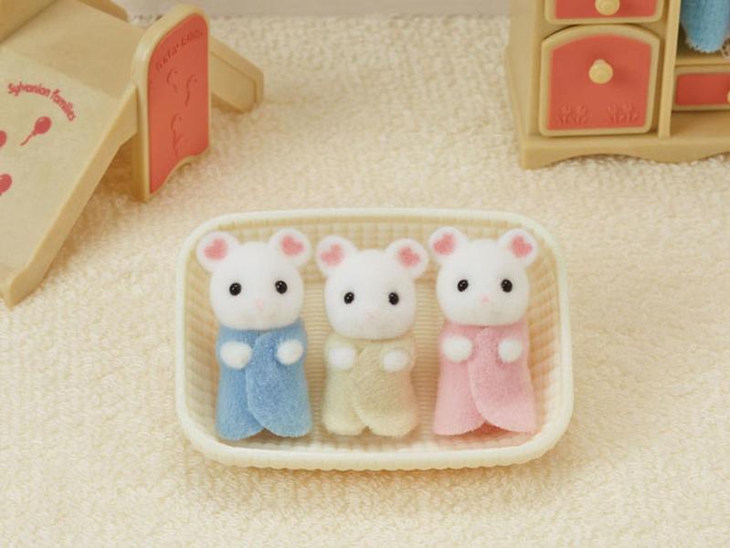 Imagem de Sylvanian Families Trigêmeos Ratinhos Marshmallow Epoch 5337