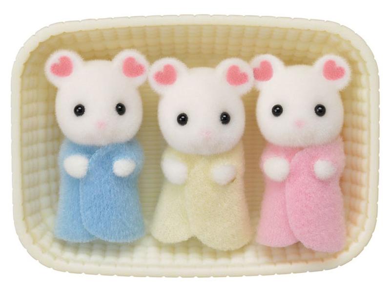 Imagem de Sylvanian Families Trigêmeos Ratinhos Marshmallow Epoch 5337