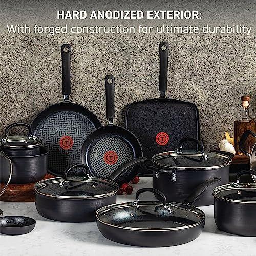 Imagem de T-fal Ultimate Hard Anodized Nonstick Panelas Set 17 Piec