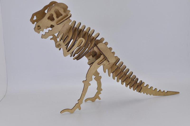 Imagem de T Rex A. Quebra Cabeça 3d. Miniatura Em Mdf