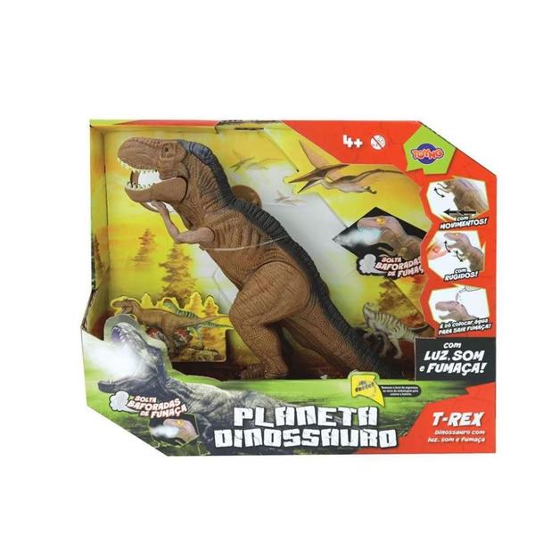 T-Rex Dinossauro Com Luz Som E Fumaça - Toyng 042492 Imagem de T-Rex Dinossauro Com Luz Som E Fumaça - Toyng 042492