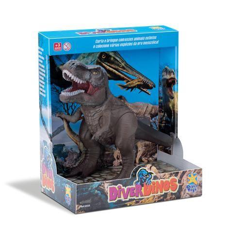 Imagem de T Rex Dinossauro Grande 26 Cm Vinil Divertoys