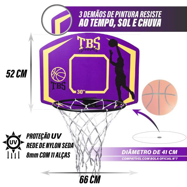 Imagem de Tabela Basquete À Prova Dágua Aro 41cm C/ Rede Reforçada