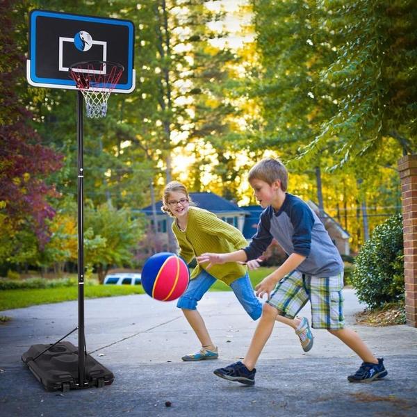 Imagem de Tabela Cesta Basquete Móvel Profissional Em Aço Cesta Preto