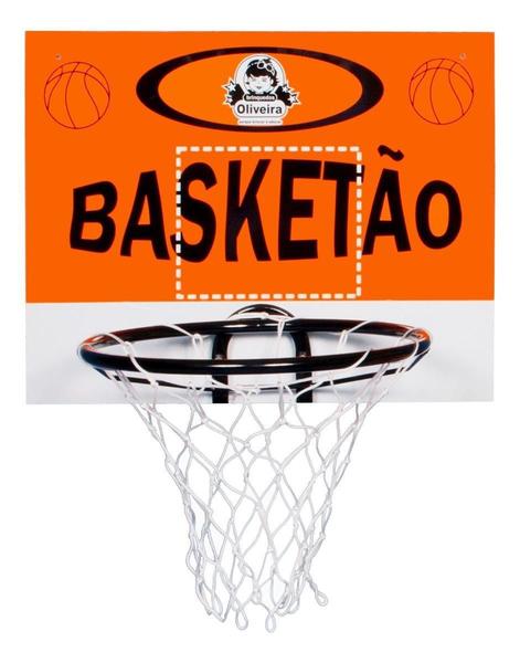 Imagem de Tabela De Basquete Cesta Mdf Com Aro De Ferro - Oliveira