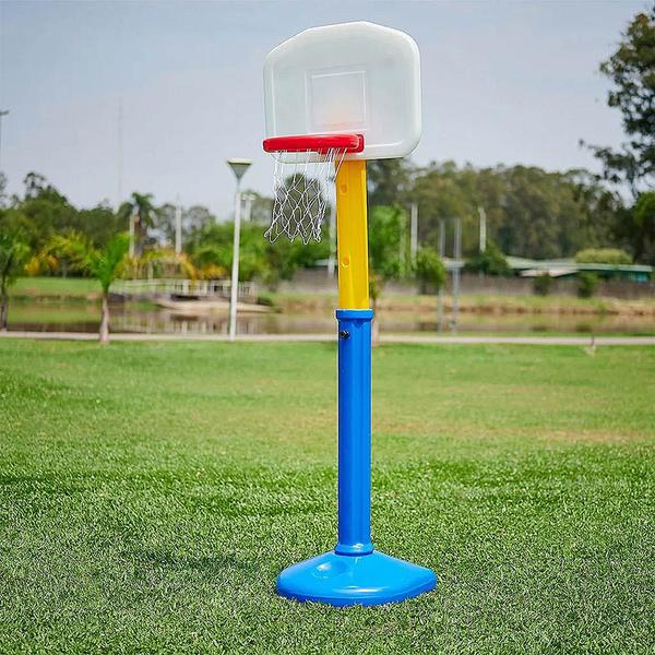 Imagem de Tabela de Basquete Infantil c/ Suporte, Cesta e Bola - Freso