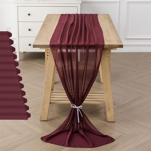 Table Runner Flohar Chiffon 29 x 300 cm Sheer Romantic, pacote com 12 Imagem de Table Runner Flohar Chiffon 29 x 300 cm Sheer Romantic, pacote com 12