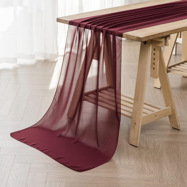 Table Runner Flohar Chiffon 29 x 300 cm Sheer Romantic, pacote com 12 Imagem de Table Runner Flohar Chiffon 29 x 300 cm Sheer Romantic, pacote com 12
