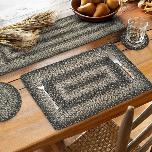 Imagem de Table Runner Homespice Flint Hill Jute 91x91cm cinza