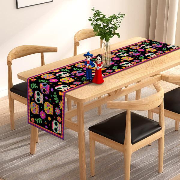 Imagem de Table Runner Pudodo Dia dos Mortos Sugar Skull 33x183cm