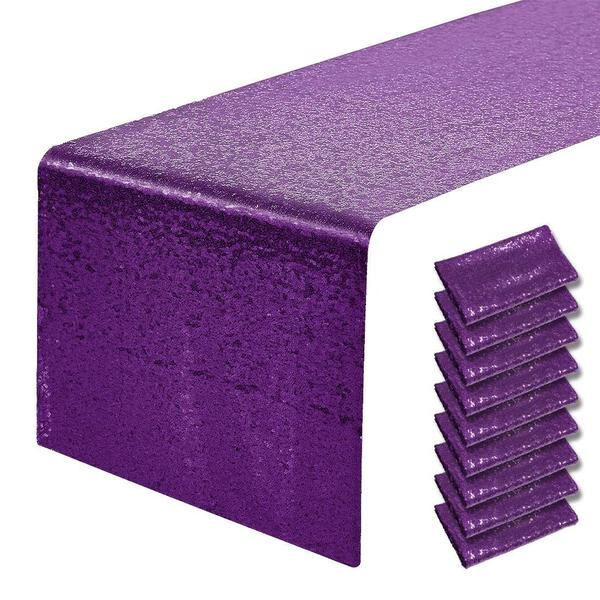 Imagem de Table Runner Pufogu Purple Sequin 30,5 cm x 183 cm (pacote com 10)