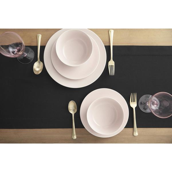 Imagem de Table Runner Solino Home Linho de algodão preto 36x229cm