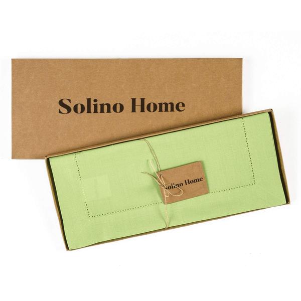 Imagem de Table Runner Solino Home Linho de algodão verde maçã 35x230cm