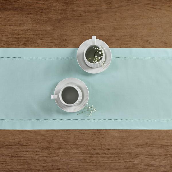 Imagem de Table Runner Solino Home Pastel Turquesa Algodão Linho 3m