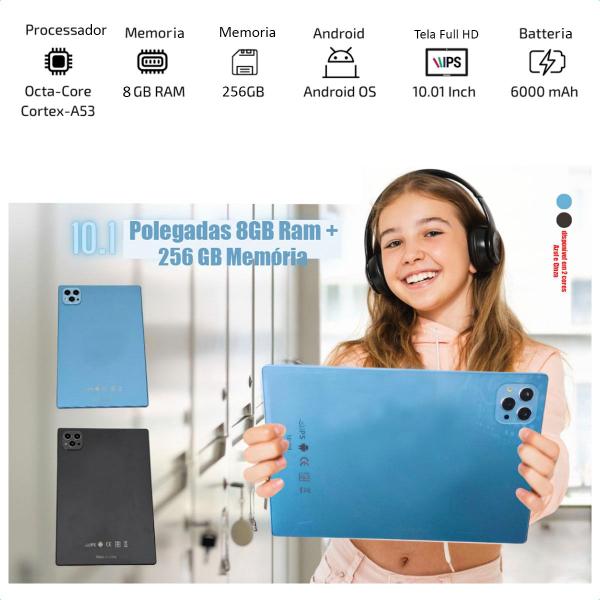 Tablet Amiyo 10.1 256gb 8gb Ram Android Com Teclado E Capa - Capa