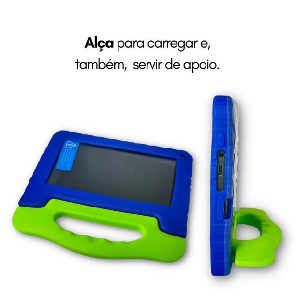 Imagem de Tablet Android 13 64gb Lucas Neto 4gb De Ram 7 Polegadas - Azul e Verde