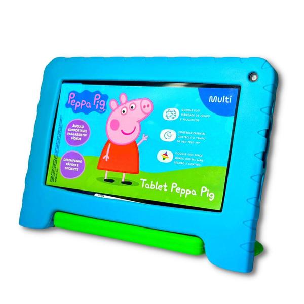 Imagem de Tablet Android 13 64gb Peppa Pig 4gb Ram 7 Polegadas Expansível Para 128gb - MULTILASER