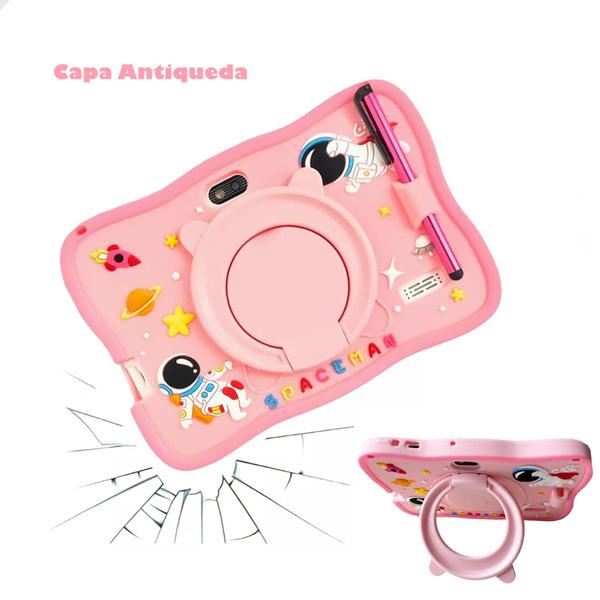 Imagem de Tablet android Infantil rosa Menina Kids Smart 8 Polegadas