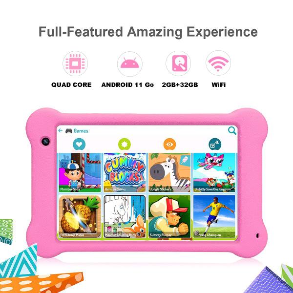 Imagem de Tablet ANXONIT Kids WiFi de 7 polegadas Android 11 2 GB de RAM 32 GB de ROM