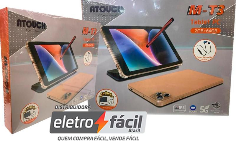 Imagem de Tablet Atouch M-T3  8 Polegadas 64gb+2 Ram Estudo Trabalho Android 12.0 5g