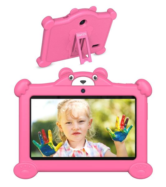 Imagem de Tablet BAKEN Kids 7 polegadas, 2 GB de RAM, 32 GB de ROM, Android 11, rosa