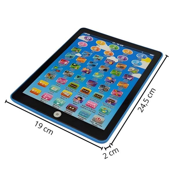 Imagem de Tablet Brinquedo Educativo Interativo Azul Bilíngue Infantil De Crianças