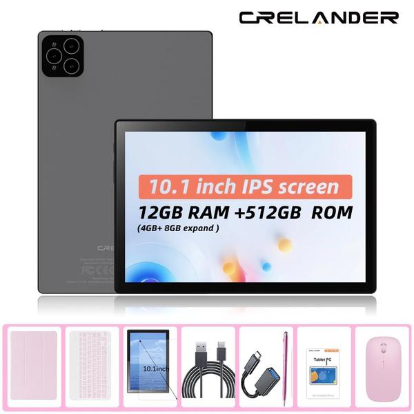 Tablet Crelander 10.1 Android 13 12 GB+512 GB 4G LTE rosa