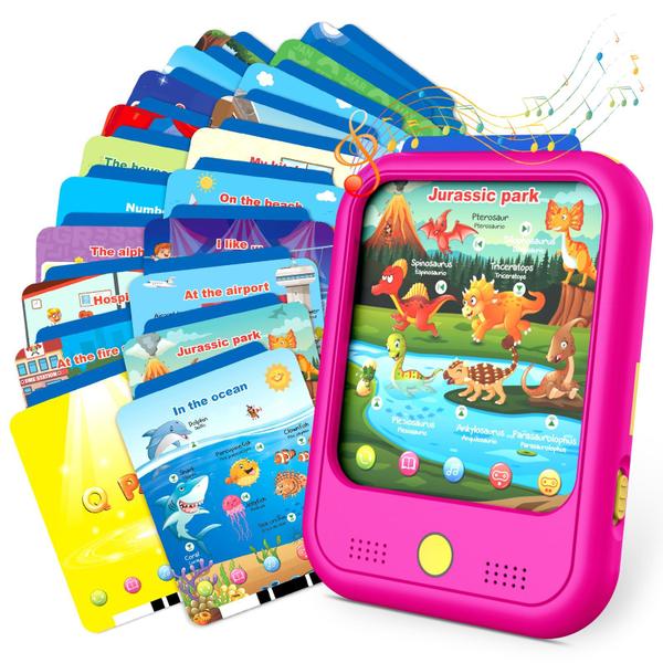 Imagem de Tablet de aprendizagem Qiaojoy Kids Educational de 2 a 5 anos com 40 cartões