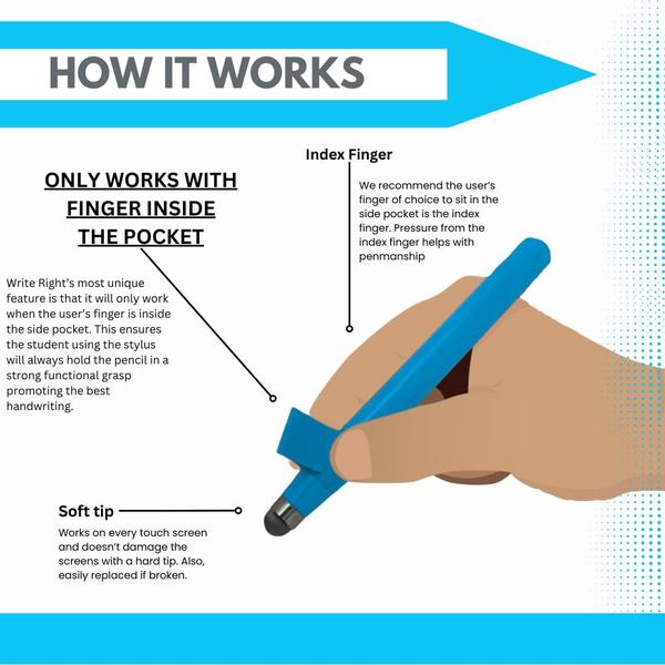 Imagem de Tablet de aprimoramento de caligrafia Stylus Write Right para crianças