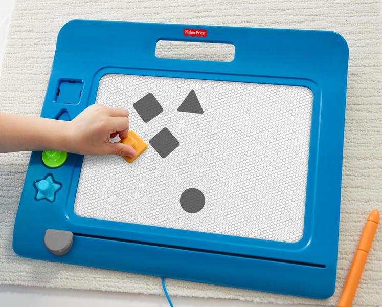 Imagem de Tablet de desenho Fisher-Price Doodle Pro Slim Blue para crianças a partir de 3 anos