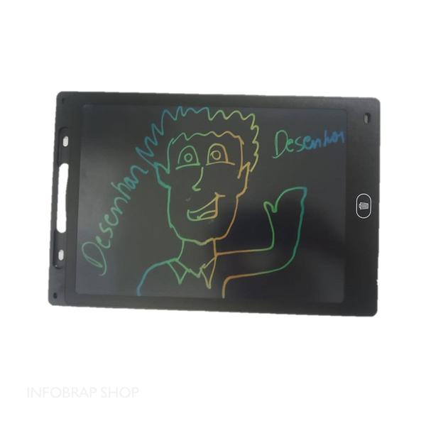Imagem de Tablet de Escrita e Desenho Digital Tela LCD 12" para crianças e Adultos - Use a Criatividade