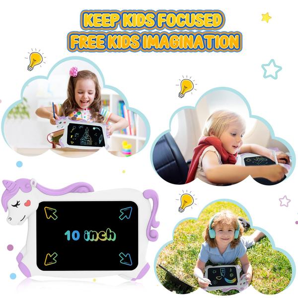 Imagem de Tablet de escrita LCD CHEERFUN Unicorns para crianças de 3 a 8 anos