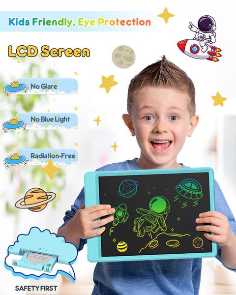 Imagem de Tablet de escrita LCD FLUESTON Doodle Board 10 polegadas azul