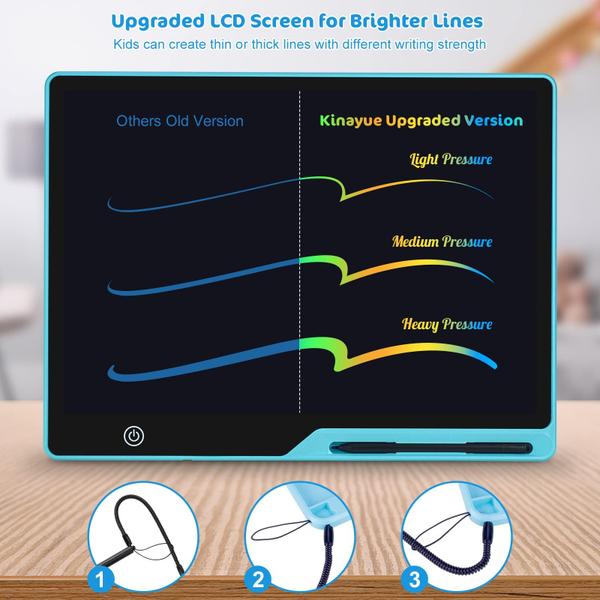 Imagem de Tablet de escrita LCD Kinayue recarregável azul de 16 polegadas