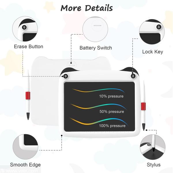 Imagem de Tablet de escrita LCD Kunphy Pack Box para crianças de 3 a 8 anos, 3 unidades