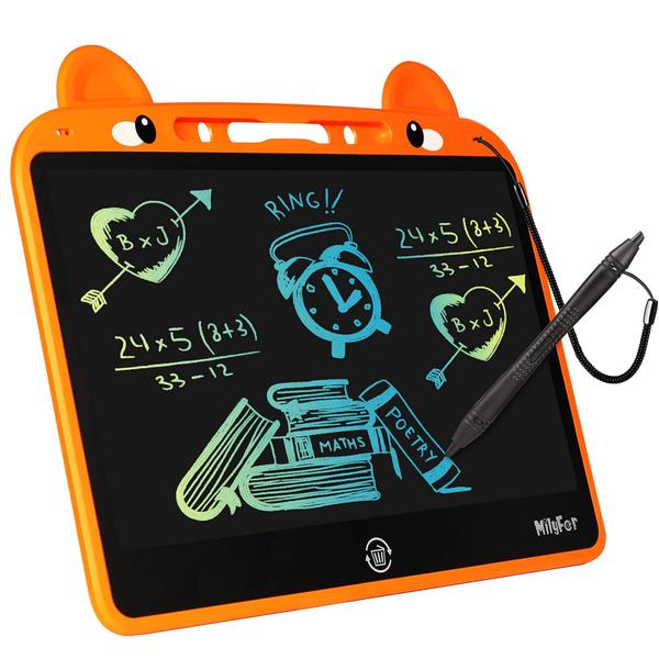 Imagem de Tablet de escrita LCD MILYFER Bloco de desenho colorido de 13,5 polegadas