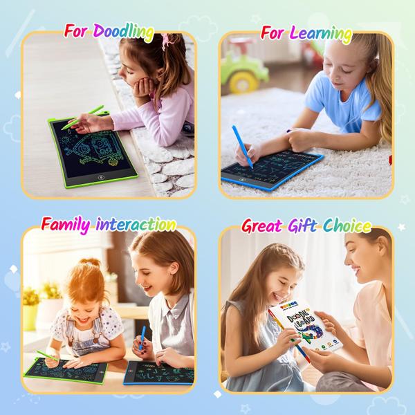 Tablet de escrita LCD TECJOE colorido de 10 polegadas Doodle Board x2 Imagem de Tablet de escrita LCD TECJOE colorido de 10 polegadas Doodle Board x2