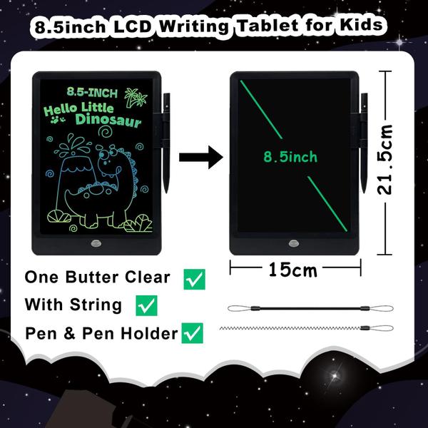 Imagem de Tablet de escrita LCD Yoolane Kids Doodle Board de 8,5 polegadas preto