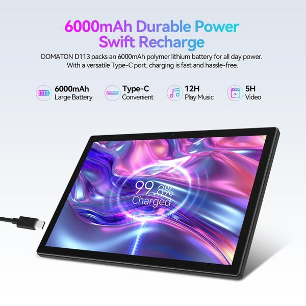 Imagem de Tablet DOMATON 2025 Android 14 10.1" 8 GB+128 GB+1 TB 5G WiFi